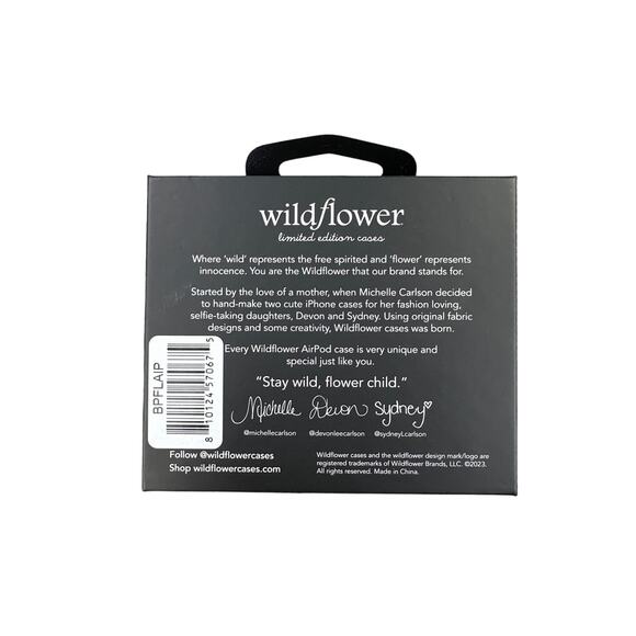 Wildflower - Limited Edition Floral AirPods Pro Case in Black & Pink - Picture 2 of 2